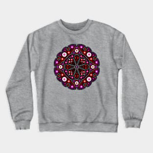 Circular Mandala Pink-Red Crewneck Sweatshirt